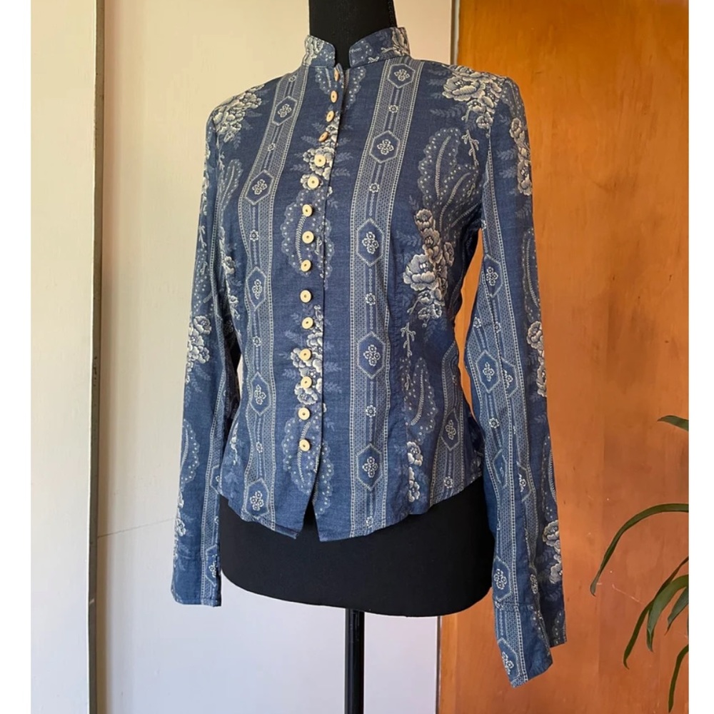 Ralph Lauren Jeans Co. Vintage Cottagecore floral long sleeve button up shirt
